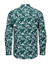 grünes bedrucktes Langarmhemd von Jack & Jones