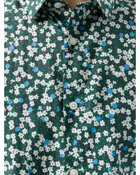 grünes bedrucktes Langarmhemd von Kenzo