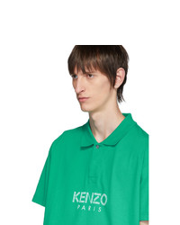 grünes bedrucktes Polohemd von Kenzo