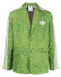 grünes bedrucktes Sakko von adidas
