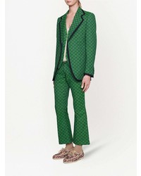 grünes bedrucktes Sakko von Gucci