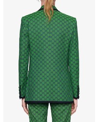 grünes bedrucktes Sakko von Gucci