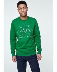 grünes bedrucktes Sweatshirt von Armedangels