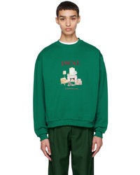 grünes bedrucktes Sweatshirt von Drôle De Monsieur
