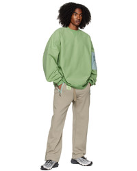 grünes bedrucktes Sweatshirt von A. A. Spectrum