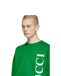grünes bedrucktes Sweatshirt von Gucci
