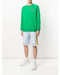 grünes bedrucktes Sweatshirt von MSGM