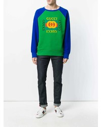 grünes bedrucktes Sweatshirt von Gucci