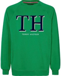 grünes bedrucktes Sweatshirt von Tommy Hilfiger