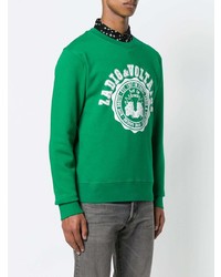 grünes bedrucktes Sweatshirt von Zadig & Voltaire