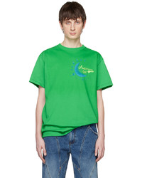 grünes bedrucktes T-Shirt mit einem Rundhalsausschnitt von Andersson Bell