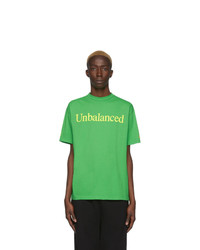 grünes bedrucktes T-Shirt mit einem Rundhalsausschnitt von Aries