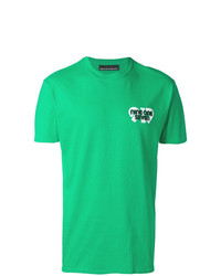 grünes bedrucktes T-Shirt mit einem Rundhalsausschnitt von Call Me 917
