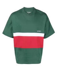 grünes bedrucktes T-Shirt mit einem Rundhalsausschnitt von Carhartt WIP