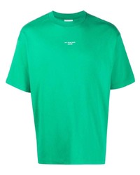 grünes bedrucktes T-Shirt mit einem Rundhalsausschnitt von Drôle De Monsieur