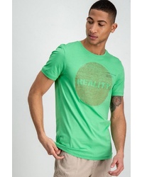 grünes bedrucktes T-Shirt mit einem Rundhalsausschnitt von GARCIA