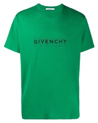 grünes bedrucktes T-Shirt mit einem Rundhalsausschnitt von Givenchy
