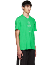 grünes bedrucktes T-Shirt mit einem Rundhalsausschnitt von Doublet