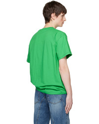 grünes bedrucktes T-Shirt mit einem Rundhalsausschnitt von Andersson Bell