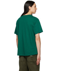 grünes bedrucktes T-Shirt mit einem Rundhalsausschnitt von Dime