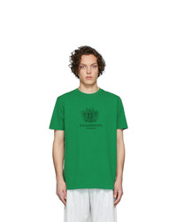 grünes bedrucktes T-Shirt mit einem Rundhalsausschnitt von Han Kjobenhavn