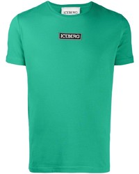 grünes bedrucktes T-Shirt mit einem Rundhalsausschnitt von Iceberg