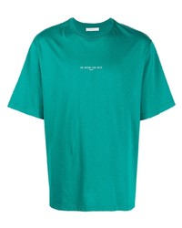 grünes bedrucktes T-Shirt mit einem Rundhalsausschnitt von Ih Nom Uh Nit