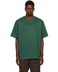 grünes bedrucktes T-Shirt mit einem Rundhalsausschnitt von Juun.J