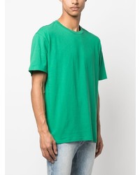 grünes bedrucktes T-Shirt mit einem Rundhalsausschnitt von Ksubi
