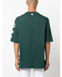 grünes bedrucktes T-Shirt mit einem Rundhalsausschnitt von Balmain