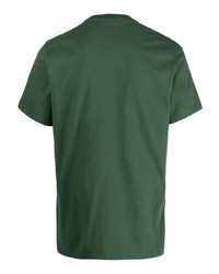 grünes bedrucktes T-Shirt mit einem Rundhalsausschnitt von Barbour