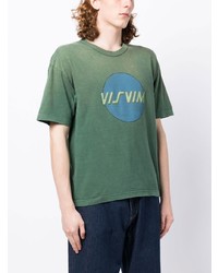 grünes bedrucktes T-Shirt mit einem Rundhalsausschnitt von VISVIM