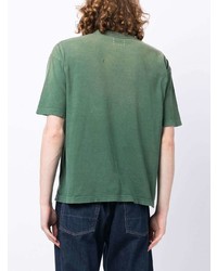 grünes bedrucktes T-Shirt mit einem Rundhalsausschnitt von VISVIM