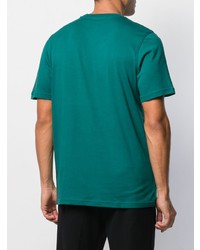 grünes bedrucktes T-Shirt mit einem Rundhalsausschnitt von adidas