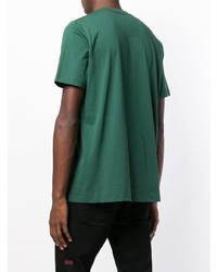 grünes bedrucktes T-Shirt mit einem Rundhalsausschnitt von Diesel