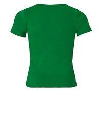 grünes bedrucktes T-Shirt mit einem Rundhalsausschnitt von Logoshirt