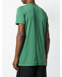 grünes bedrucktes T-Shirt mit einem Rundhalsausschnitt von Rick Owens DRKSHDW