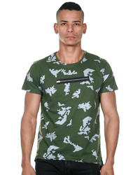 grünes bedrucktes T-Shirt mit einem Rundhalsausschnitt von MADMEXT
