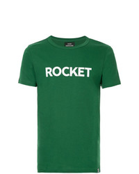 grünes bedrucktes T-Shirt mit einem Rundhalsausschnitt von Mads Nørgaard