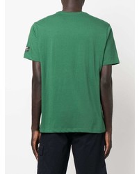 grünes bedrucktes T-Shirt mit einem Rundhalsausschnitt von ECOALF