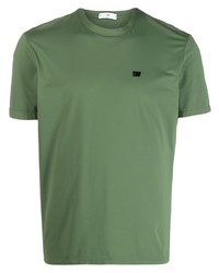 grünes bedrucktes T-Shirt mit einem Rundhalsausschnitt von PMD