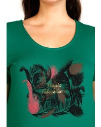 grünes bedrucktes T-Shirt mit einem Rundhalsausschnitt von SHEEGOTIT