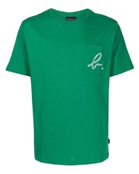grünes bedrucktes T-Shirt mit einem Rundhalsausschnitt von SPORT b. by agnès b.