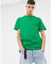 grünes bedrucktes T-Shirt mit einem Rundhalsausschnitt von Sweet Sktbs