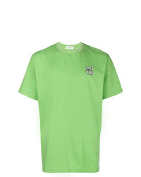 grünes bedrucktes T-Shirt mit einem Rundhalsausschnitt von Used Future