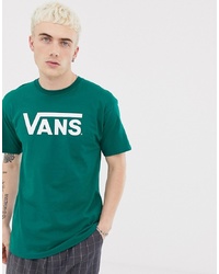 grünes bedrucktes T-Shirt mit einem Rundhalsausschnitt von Vans