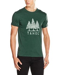 grünes bedrucktes T-shirt von Dockers