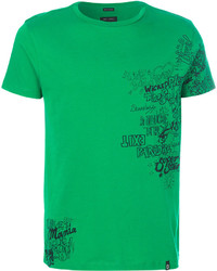 grünes bedrucktes T-shirt von Marc Jacobs