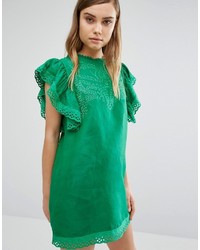 grünes besticktes Kleid von Style Mafia
