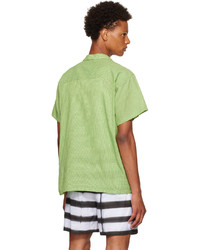 grünes besticktes Kurzarmhemd von HARAGO